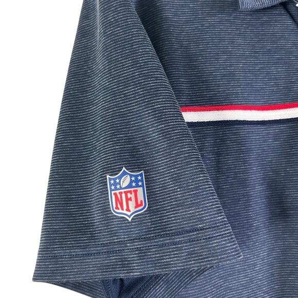 Nike NFL Houston Texans Stripe Dri-Fit Polo Shirt in Navy Blue - Picture 6 of 10